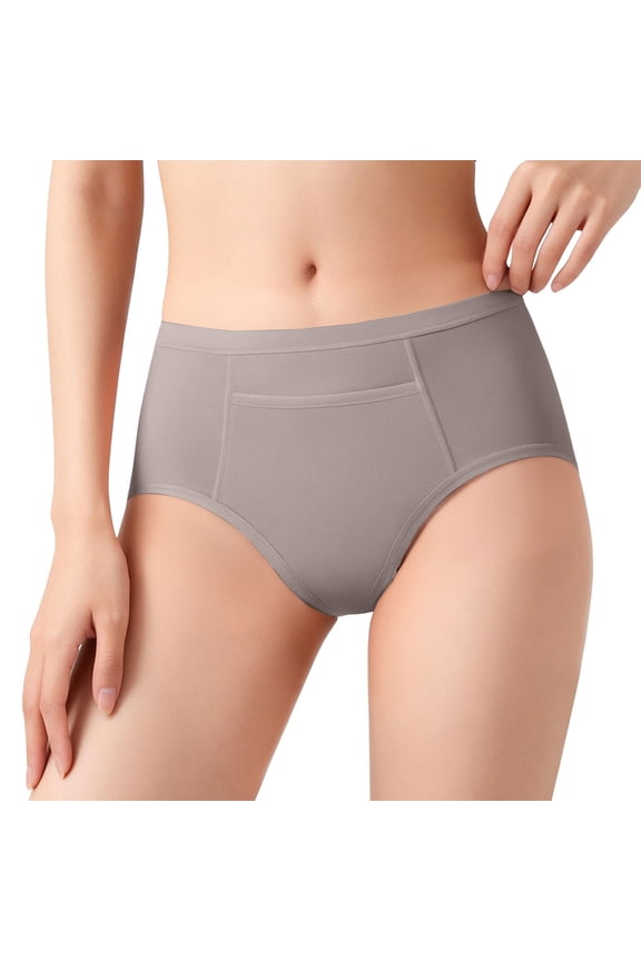 Womens Underwear Breathable Comfortable Leak Proof Stretchy High Waisted Thin Briefs Lightweight Plus Size Adjustable Elastic Tangas Full Coverage Panties