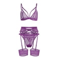 thumbnail image 1 of Womens Underwear Breathable Comfortable Panties New Fashion Lace Sleepwear Wireless Pajamas Garter Blend Underwear for Women, 1 of 5