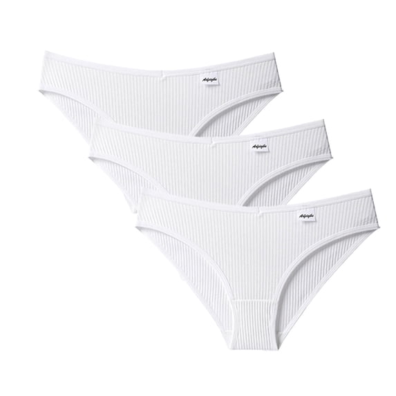 Womens Underwear Breathable Full Coverage Comfortable 3 Pcs Bikini Thongs Briefs Panties