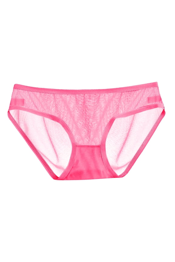 Womens Underwear Breathable Full Coverage Comfortable Low Waist Sheer Mesh Briefs Cute Seamless For Panties