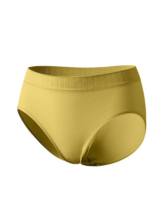 Womens Underwear Breathable Full Coverage Comfortable Solid Color Conservative Mid Waist Briefs Thin Seamless Head Panties