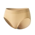thumbnail image 1 of Womens Underwear Breathable Full Coverage Comfortable Solid Color Conservative Mid Waist Briefs Thin Seamless Head Panties, 1 of 1