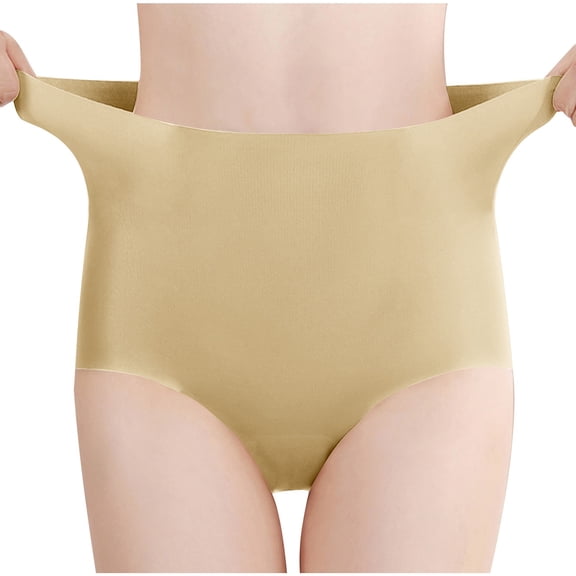 Womens Underwear Brief Panties Women's Lace Abdomen Mid-rise Waist And Hip Lift Comfortable Body Breathable Underwear Briefs Gold XL