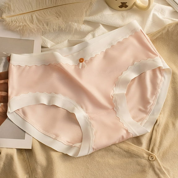 uublik Womens Underwear Briefs Soft Underwear Super Stretchy Briefs Full Coverage Panties Seamless Underwear Pink