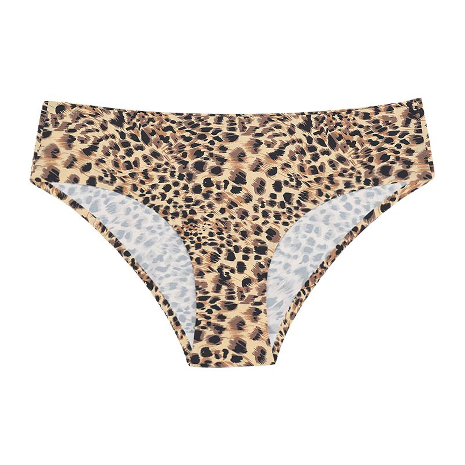 Womens Underwear Bulk Women Leopard Lace Pants Ice Silk Low Waist Close  Fitting Seamless Underpants Bikini Panties for Girls 11 Years Old 