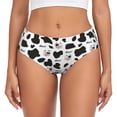 thumbnail image 1 of Womens Underwear - Cartoon Cute Cow Print Cow Head No Show Seamless Underwear for Women, Stretch Women's Panties, Hipster Soft Comfort Ladies Panties Bikini Underwear Briefs, 1 of 6