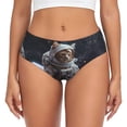 thumbnail image 1 of Womens Underwear Cat Astronaut In Space Cuteness No Show Seamless Underwear for Women, Soft Stretch Women's Panties, Hipster Ladies Panties Bikini Underwear Briefs, 1 of 6