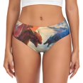 thumbnail image 1 of Womens Underwear -  Cloud Red and Blue Dragon No Show Seamless Underwear for Women, Soft Stretch Sexy Women's Panties, Cute Hipster Ladies Panties Bikini Underwear Briefs, 1 of 6