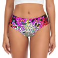 thumbnail image 1 of Womens Underwear - Colorful Tie Dye Stained Glass A No Show Seamless Underwear for Women, Stretch Women's Panties, Hipster Soft Comfort Ladies Panties Bikini Underwear Briefs, 1 of 6