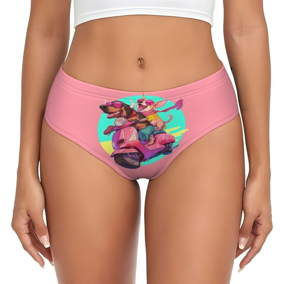 Womens Underwear Cool French Bulldog No.141 Cuteness No Show Seamless Underwear for Women, Soft Stretch Women's Panties, Hipster Ladies Panties Bikini Underwear Briefs