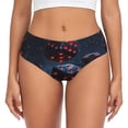 thumbnail image 1 of Womens Underwear - Cosmic Red Sparkle Dice No Show Seamless Underwear for Women, Stretch Women's Panties, Hipster Soft Comfort Ladies Panties Bikini Underwear Briefs, 1 of 6