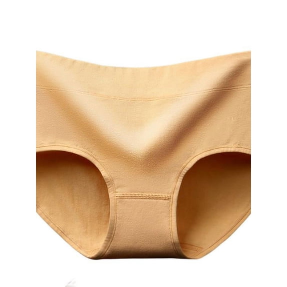 Womens Underwear,Cotton High Waist Underwear for Women Full Coverage Soft Comfortable Briefs Panty Middle Waist Briefs