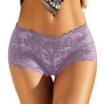 thumbnail image 1 of Womens Underwear Cotton Hipster Panties Lace Boyshort Floral Panties Low Rise Underwear Comfortable Underpants Lace 1Pc Yellow Size S-Xl Women's Panties, 1 of 6