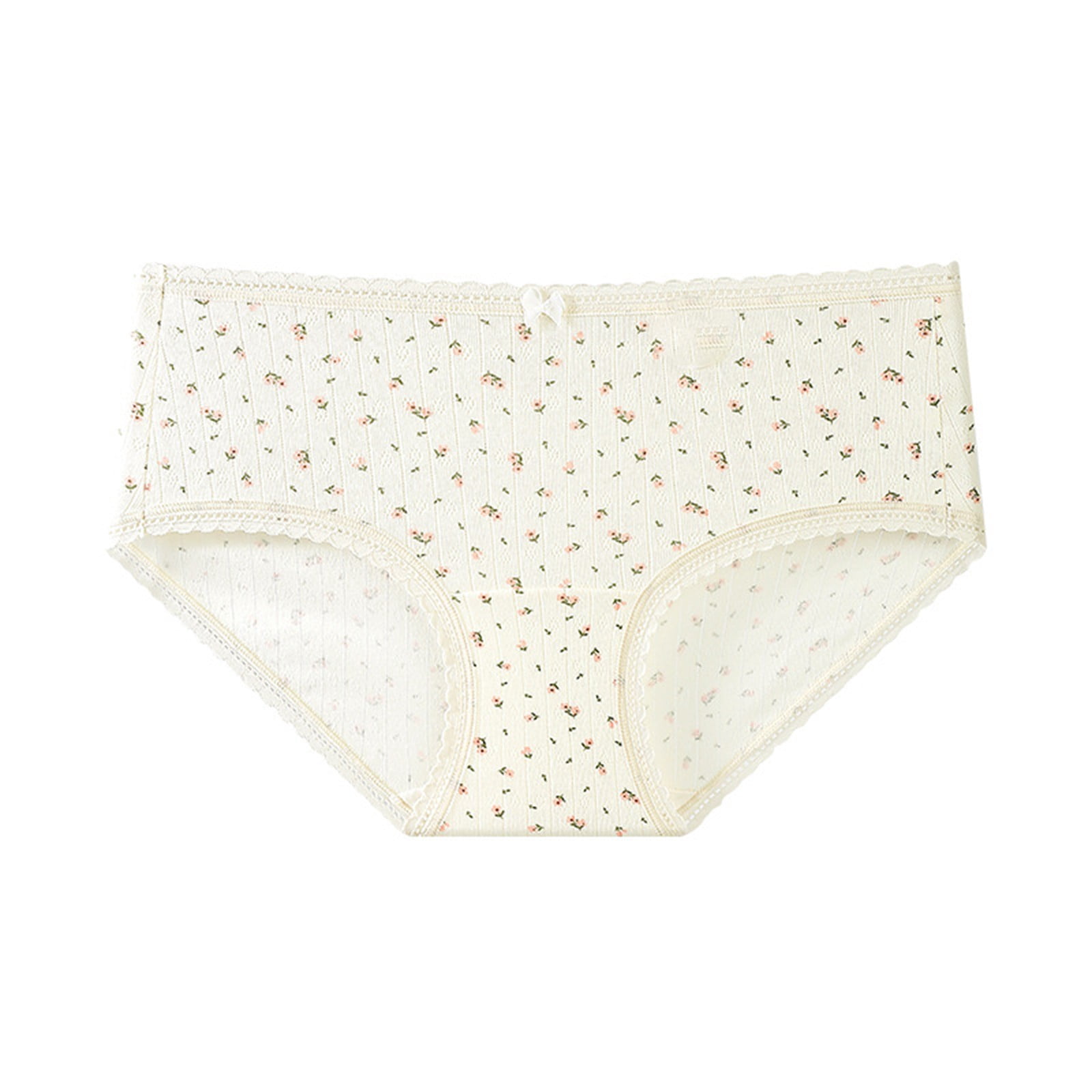 I LUMIE Women's Seamless Lace Bikini Briefs - 3 Or 6 Pack, Low Rise, Floral, S-2XL-1373441
