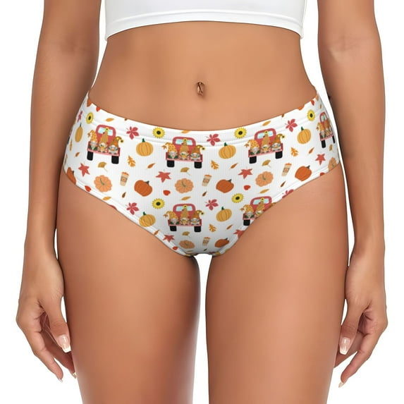 Womens Underwear - Cute Gnomes In Red Truck No Show Seamless Underwear for Women, Soft Stretch Sexy Women's Panties, Cute Hipster Ladies Panties Bikini Underwear Briefs