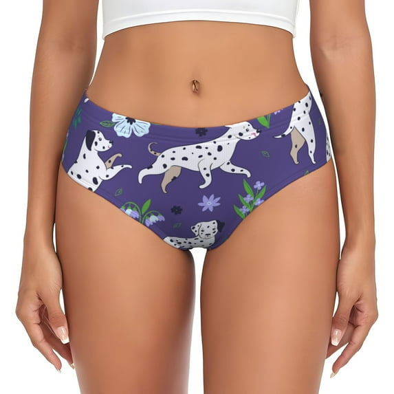 Womens Underwear - Cute dog B No Show Seamless Underwear for Women, Stretch Women's Panties, Hipster Soft Comfort Ladies Panties Bikini Underwear Briefs