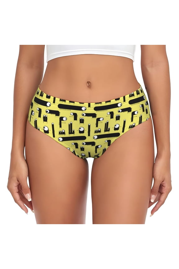 Womens Underwear - Cute one-eyed monster No Show Seamless Underwear for Women, Stretch Women's Panties, Hipster Soft Comfort Ladies Panties Bikini Underwear Briefs