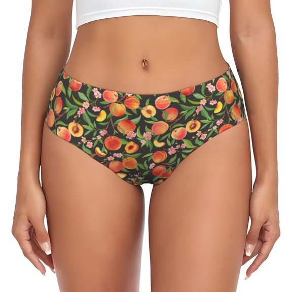 Womens Underwear - Fruits No Show Seamless Underwear for Women, Stretch Women's Panties, Hipster Soft Comfort Ladies Panties Bikini Underwear Briefs