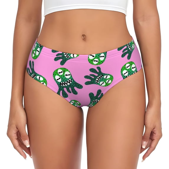 Womens Underwear Funny cartoon red Cuteness No Show Seamless Underwear for Women, Soft Stretch Women's Panties, Hipster Ladies Panties Bikini Underwear Briefs