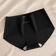 thumbnail image 1 of Womens Underwear High-Cuts Womens Seamless Underwear Thin Mid Waist Panties Womens Underwear Stretch Black XL, 1 of 3