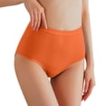 thumbnail image 1 of Womens Underwear High Waist Tummy Hip Lifting Senior Briefs Underwear Women Pack Orange Xl, 1 of 5