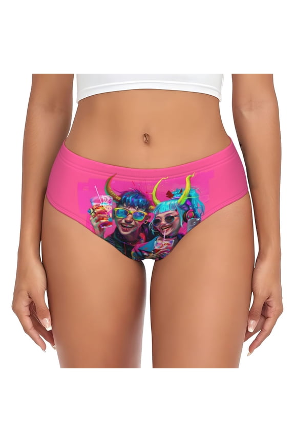 Womens Underwear - Hip Hop People No.112 No Show Seamless Underwear for Women, Stretch Women's Panties, Hipster Soft Comfort Ladies Panties Bikini Underwear Briefs