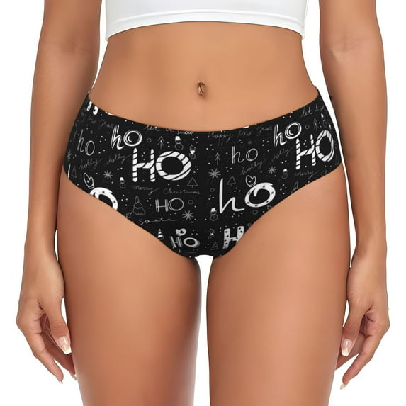 Womens Underwear Ho-Ho-Ho 2 Cuteness No Show Seamless Underwear for Women, Soft Stretch Women's Panties, Hipster Ladies Panties Bikini Underwear Briefs