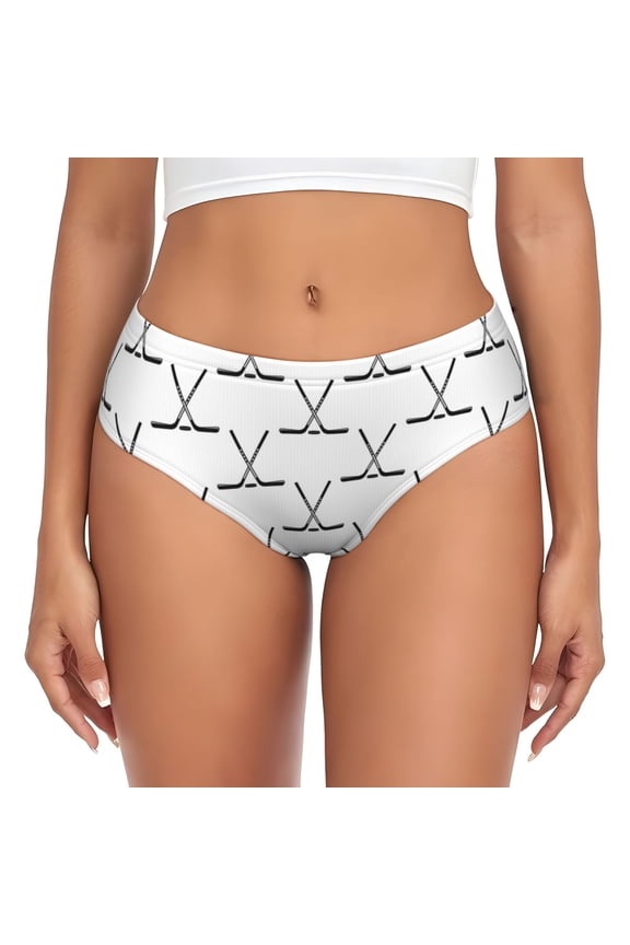 Womens Underwear - Hockey Stick Sport No Show Seamless Underwear for Women, Stretch Women's Panties, Hipster Soft Comfort Ladies Panties Bikini Underwear Briefs