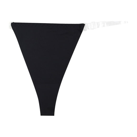 Womens Underwear Low Waisted Comfortable Breathable Ice Silk Seamless Transparent Thin Belt Panties
