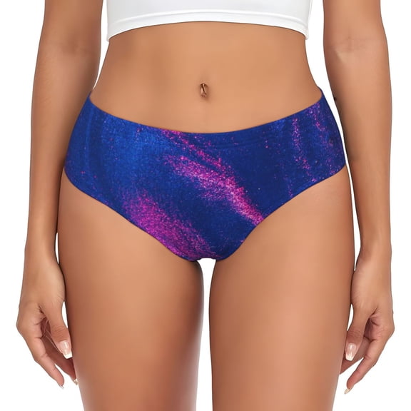 Womens Underwear - Neon Gradient Blue No Show Seamless Underwear for Women, Stretch Women's Panties, Hipster Soft Comfort Ladies Panties Bikini Underwear Briefs