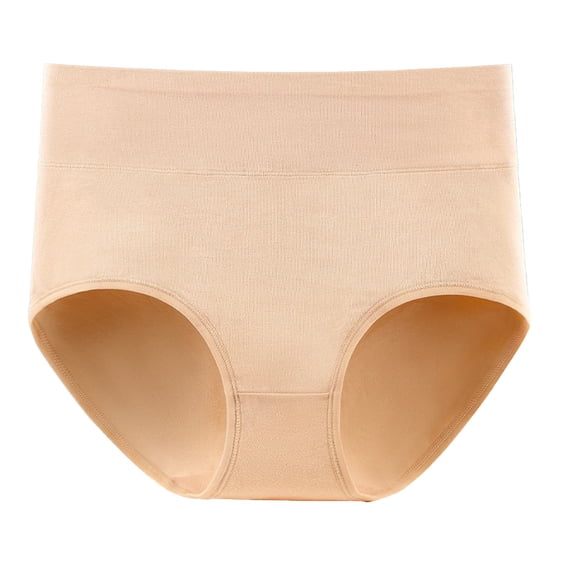 Womens Underwear New Pure Cotton High Waist Skin-Friendly Soft Panties for Women Beige L