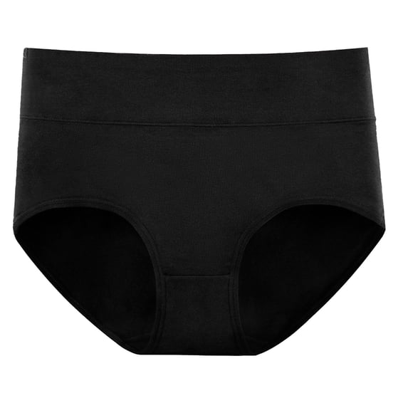 Womens Underwear New Pure Cotton High Waist Skin-Friendly Soft Panties for Women Black 5Xl