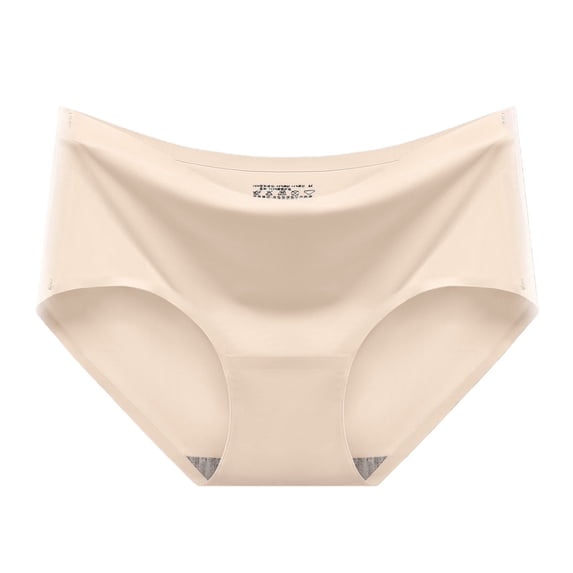 Womens Underwear No Show Lightweight Microfiber Briefs Underwear Women Pack Beige L
