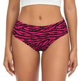thumbnail image 1 of Womens Underwear - No Show Seamless Underwear for Women, Black red pink bright zebra print Soft Stretch Women's Panties, Hipster Ladies Panties Breathable Bikini Underwear Briefs, 1 of 5