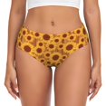 thumbnail image 1 of Womens Underwear - No Show Seamless Underwear for Women, Brown Wood Grain Sunflower A Soft Stretch Women's Panties, Hipster Ladies Panties Breathable Bikini Underwear Briefs, 1 of 5