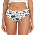 thumbnail image 1 of Womens Underwear - No Show Seamless Underwear for Women, Camping Caravan 2 Soft Stretch Women's Panties, Hipster Ladies Panties Breathable Bikini Underwear Briefs, 1 of 5
