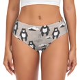 thumbnail image 1 of Womens Underwear - No Show Seamless Underwear for Women, Cartoon bear brown Soft Stretch Women's Panties, Hipster Ladies Panties Breathable Bikini Underwear Briefs, 1 of 5