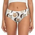 thumbnail image 1 of Womens Underwear - No Show Seamless Underwear for Women, Crescent Moon and Owl Soft Stretch Women's Panties, Hipster Ladies Panties Breathable Bikini Underwear Briefs, 1 of 5