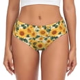 thumbnail image 1 of Womens Underwear - No Show Seamless Underwear for Women, Green Leaf Sunflower Soft Stretch Women's Panties, Hipster Ladies Panties Breathable Bikini Underwear Briefs, 1 of 5