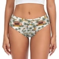 thumbnail image 1 of Womens Underwear - No Show Seamless Underwear for Women, Hawaiian Style Green Coconut Tree Soft Stretch Women's Panties, Hipster Ladies Panties Breathable Bikini Underwear Briefs, 1 of 5