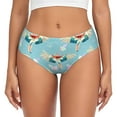 thumbnail image 1 of Womens Underwear - No Show Seamless Underwear for Women, Pastel Painted Flying Cute Parrot Soft Stretch Women's Panties, Hipster Ladies Panties Breathable Bikini Underwear Briefs, 1 of 5