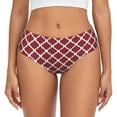 thumbnail image 1 of Womens Underwear - No Show Seamless Underwear for Women, Red Moroccan Soft Stretch Women's Panties, Hipster Ladies Panties Breathable Bikini Underwear Briefs, 1 of 5