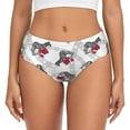 thumbnail image 1 of Womens Underwear - No Show Seamless Underwear for Women, cool zebra chains tulips white Soft Stretch Women's Panties, Hipster Ladies Panties Breathable Bikini Underwear Briefs, 1 of 5