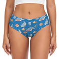 thumbnail image 1 of Womens Underwear Ocean Cute Shark Jellyfish Fish Cuteness No Show Seamless Underwear for Women, Soft Stretch Women's Panties, Hipster Ladies Panties Bikini Underwear Briefs, 1 of 6