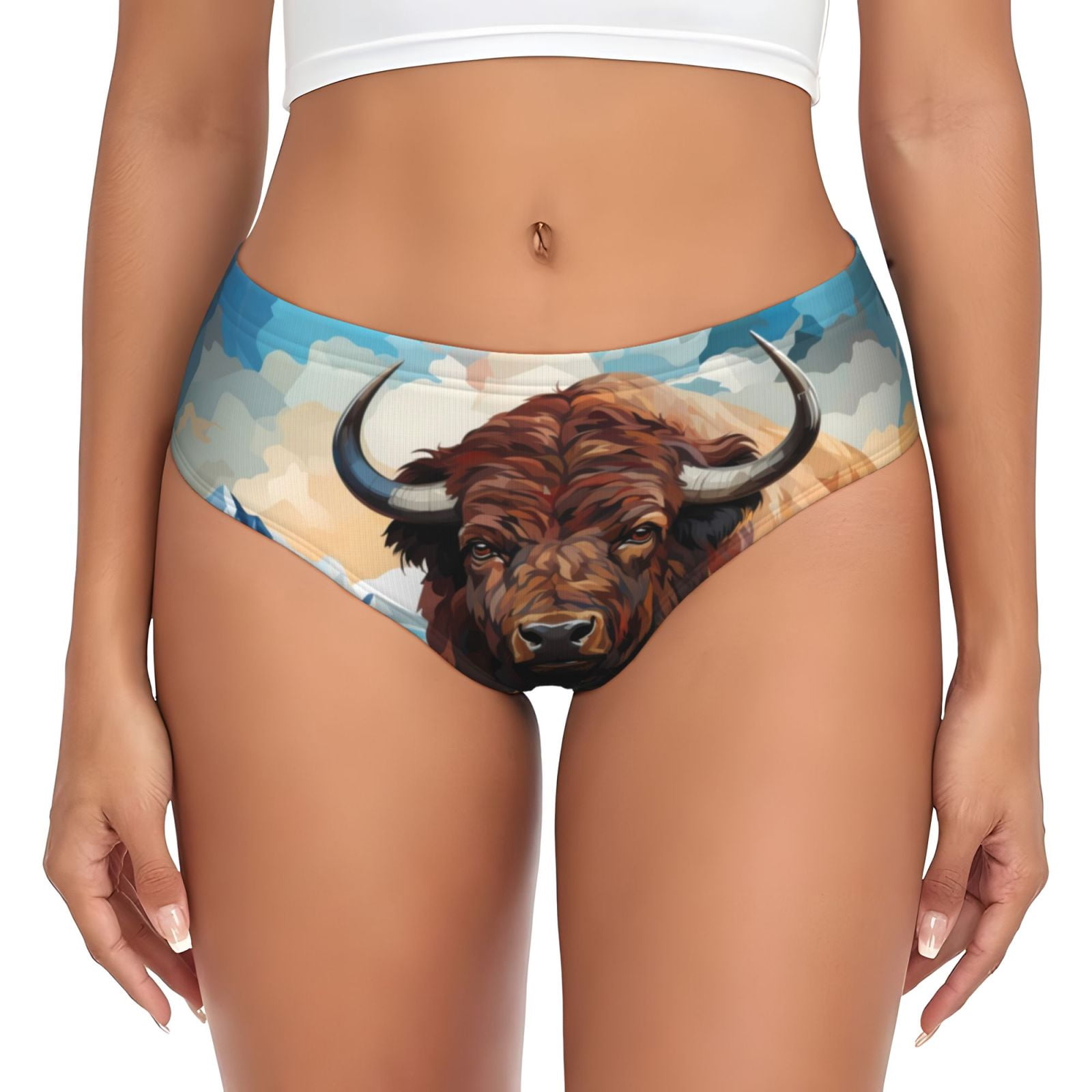 6 Pieces Summer Women Artsy Colorblock Underwear