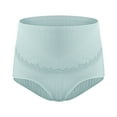 thumbnail image 1 of Womens Underwear Packs Women's Lace Underwear Mid-Waisted Ice Silk Full Cover Underwear Soft Satin High Waisted Panties Lightweight Breathable Underpant Briefs Womens Period Underwear Blue XL, 1 of 2