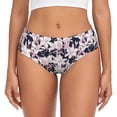 thumbnail image 1 of Womens Underwear Pink Leaves Lilies Flowers Cuteness No Show Seamless Underwear for Women, Soft Stretch Women's Panties, Hipster Ladies Panties Bikini Underwear Briefs, 1 of 6