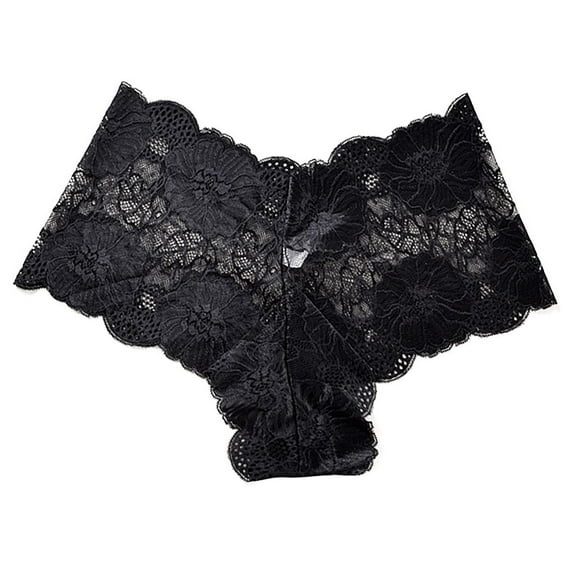 Womens Underwear Plus Size High V-Waisted Lace Sexy Tanga Panties Breathable Seamless Thongs
