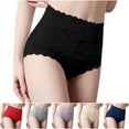 thumbnail image 1 of Womens Underwear Plus Size, Xunlbb Women's New Lace Pattern Lightweight Breathable Solid Color Underwear, 1 of 4