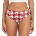 thumbnail image 1 of Womens Underwear Red plaid daisy Cuteness No Show Seamless Underwear for Women, Soft Stretch Women's Panties, Hipster Ladies Panties Bikini Underwear Briefs, 1 of 6